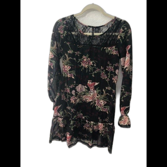 FIRE LOS ANGELES FLORAL DRESS/SHIRT S - Picture 3 of 3